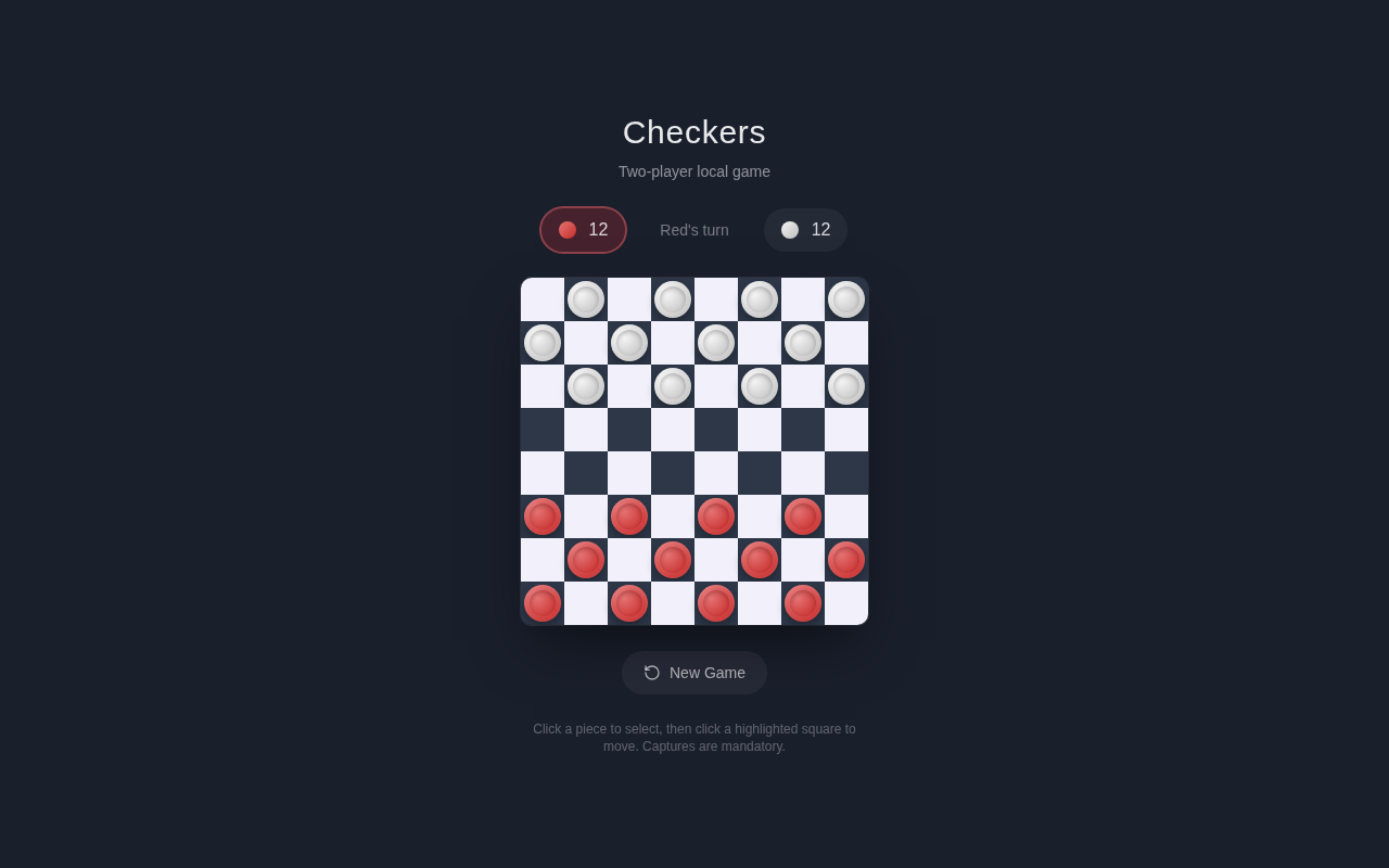 Minimalistic Checkers